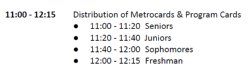 Metrocards and Programs